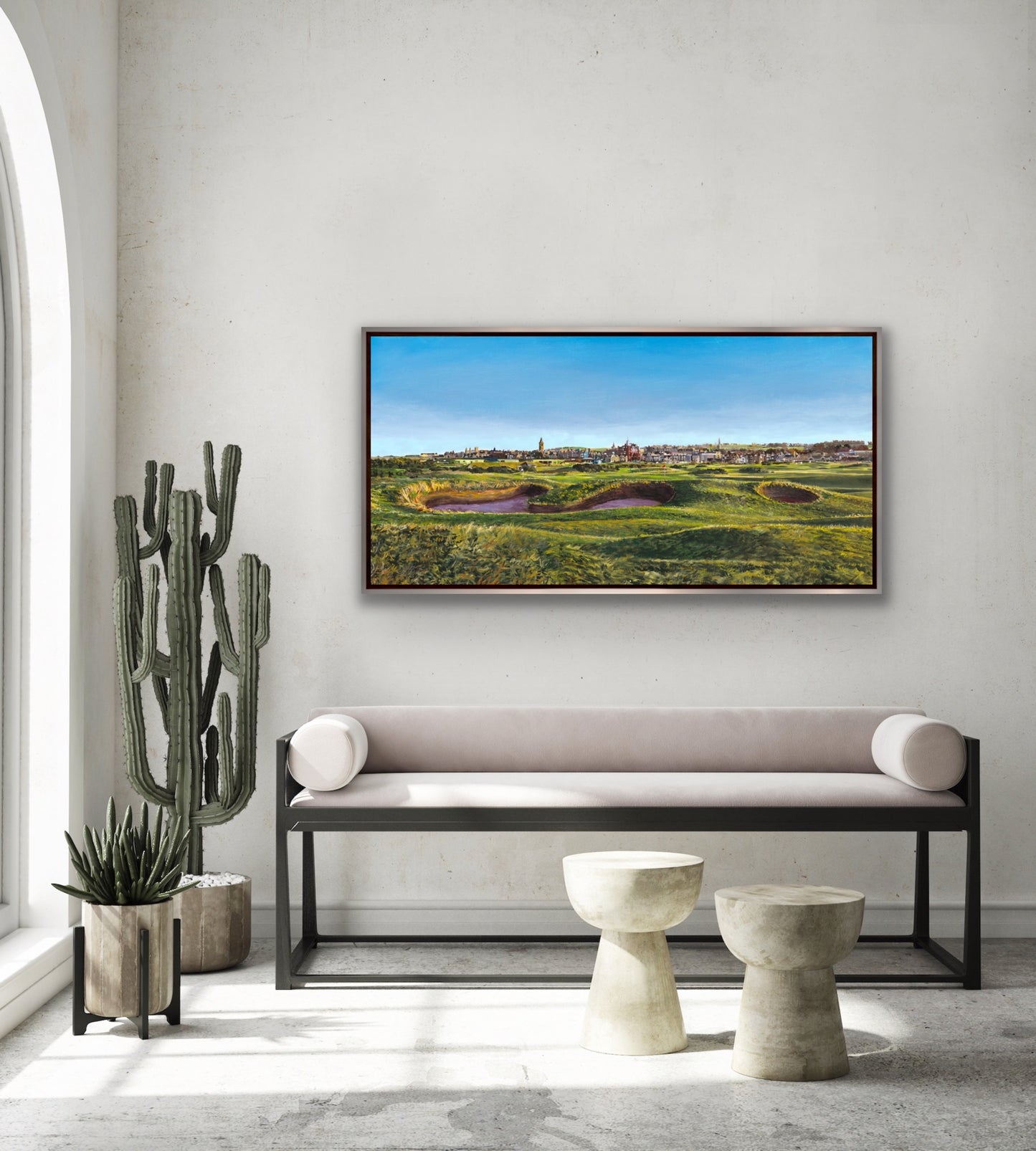 "Home|50" - FINE ART GICLÉE PAINTING ON CANVAS - Official Commemorative Painting Celebrating the 50th Anniversary of the of the St Andrews Links Trust