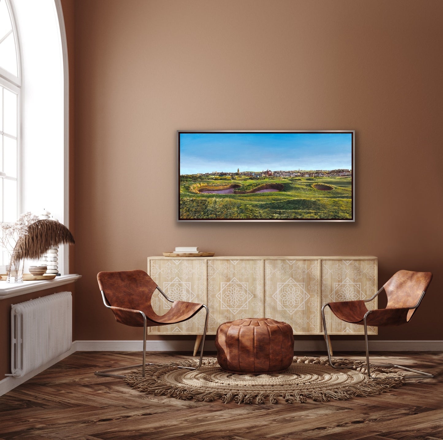 "Home|50" - FINE ART GICLÉE PAINTING ON CANVAS - Official Commemorative Painting Celebrating the 50th Anniversary of the of the St Andrews Links Trust