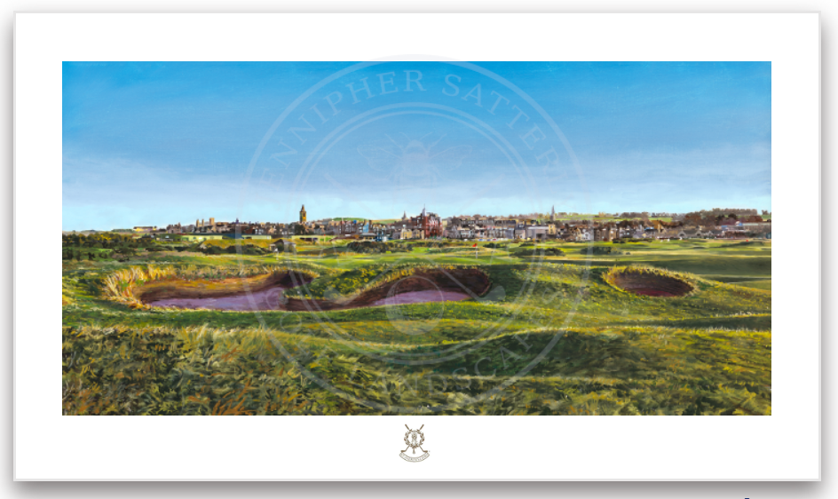 "Home|50" - MUSEUM GRADE LIMITED-EDITION FINE ART PAPER PRINT - Official Commemorative Painting Celebrating the 50th Anniversary of the of the St Andrews Links Trust
